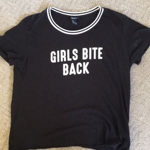 “GIRLS BITE BACK” Black Shirt